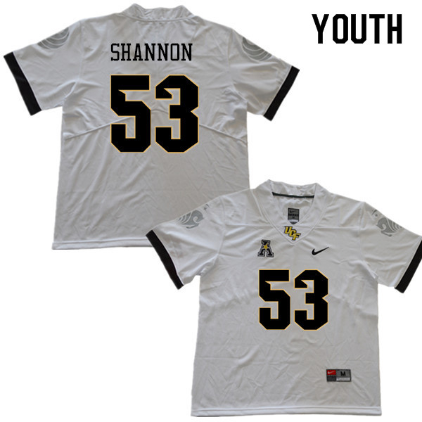 Youth #53 Randy Shannon UCF Knights College Football Jerseys Sale-White